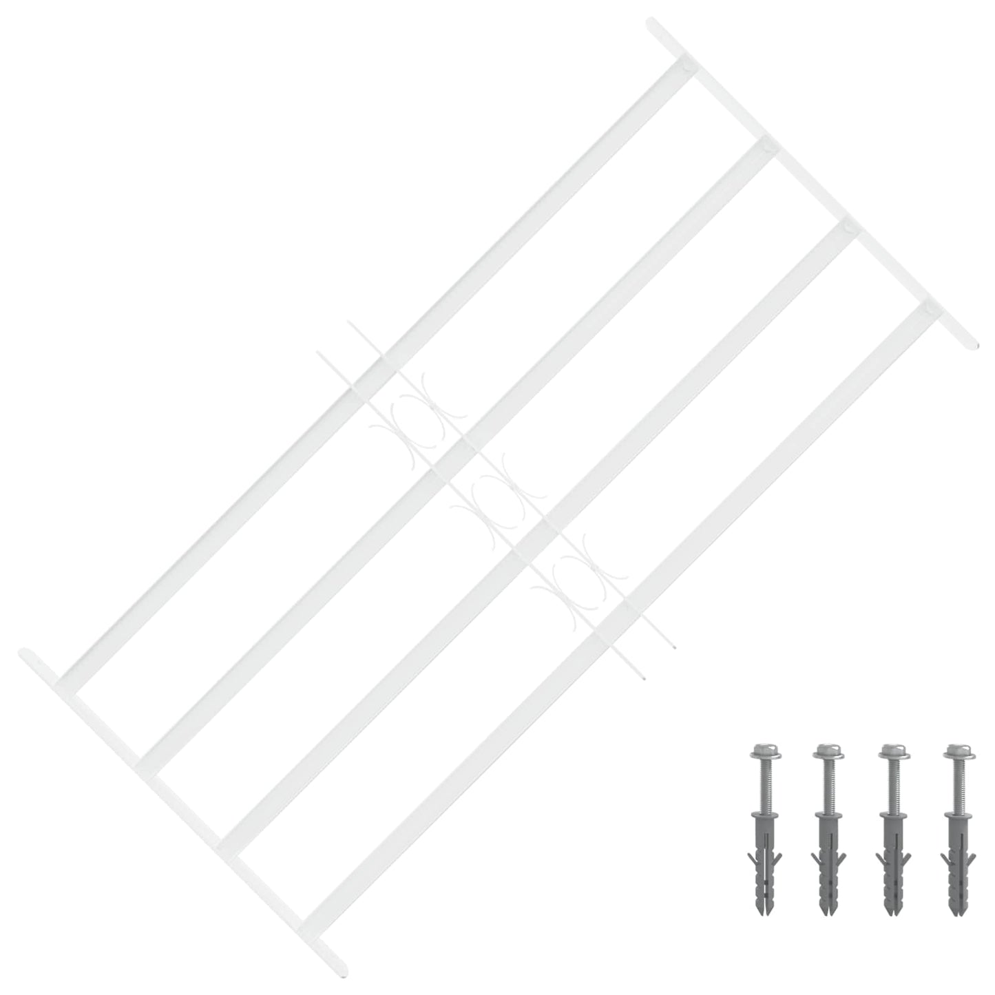 Security Grille for Windows with 4 Crossbars 63-114 cm