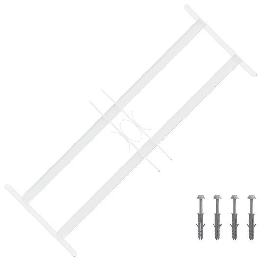 Security Grille for Windows with 2 Crossbars 3 pcs 43-74 cm