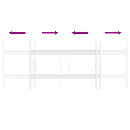 Security Grille for Windows with 2 Crossbars 3 pcs 43-74 cm