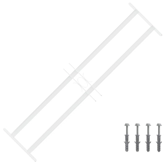 Security Grille for Windows with 2 Crossbars 3 pcs 63-114 cm