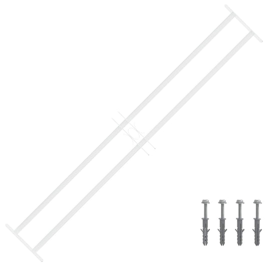 Security Grille for Windows with 2 Crossbars 3 pcs 93-174 cm