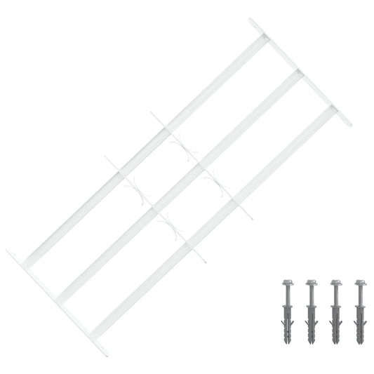 Security Grille for Windows with 3 Crossbars 3 pcs 63-114 cm