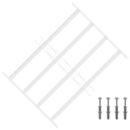 Security Grille for Windows with 4 Crossbars 3 pcs 43-74 cm