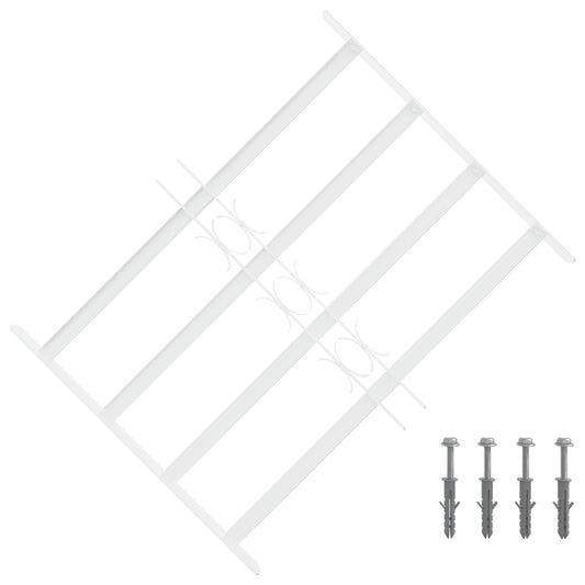 Security Grille for Windows with 4 Crossbars 3 pcs 43-74 cm