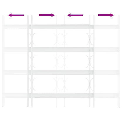 Security Grille for Windows with 4 Crossbars 3 pcs 43-74 cm