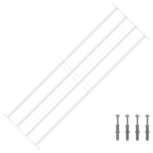 Security Grille for Windows with 4 Crossbars 3 pcs 93-174 cm