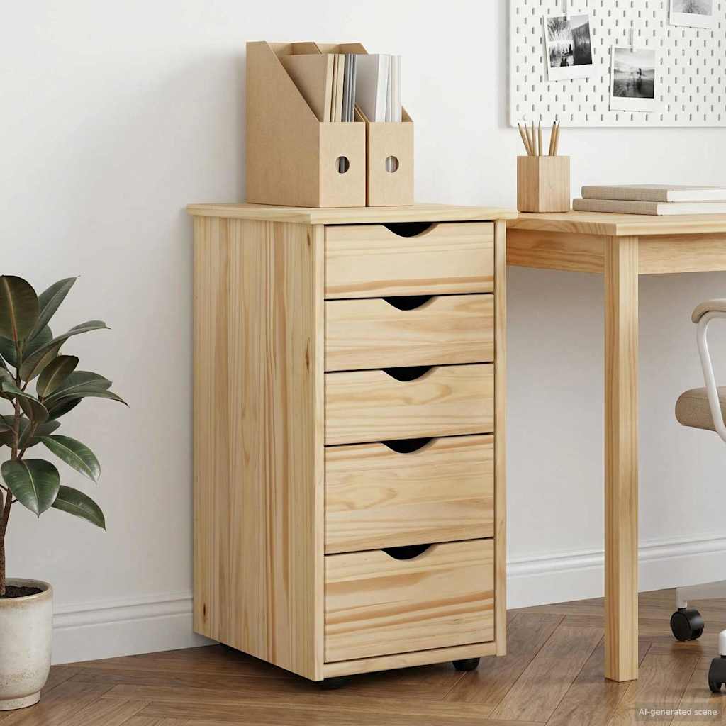 Cabinet 34 x 39 x 61.5 cm Solid Pine Wood Brown
