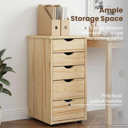 Cabinet Brown 34 x 39 x 61.5 cm Solid Pine Wood
