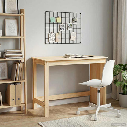 Desk Brown 112 x 50 x 75 cm Solid Pine Wood