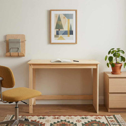 Desk Brown 112 x 50 x 75 cm Solid Pine Wood