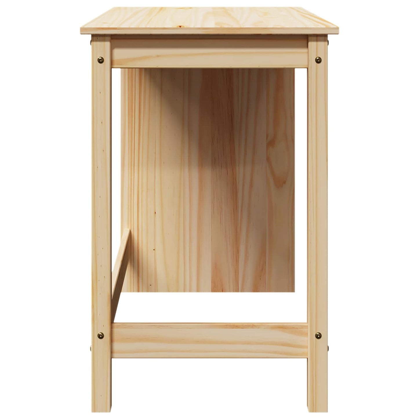 Desk Brown 112 x 50 x 75 cm Solid Pine Wood
