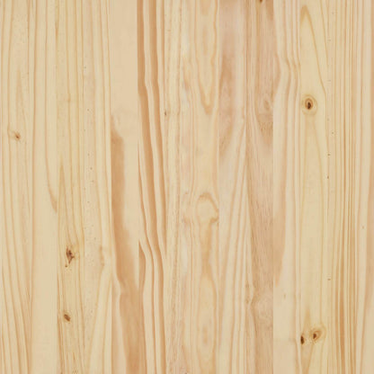 Rolling Cabinet Brown 100 x 39 x 65.5 cm Solid Pine Wood