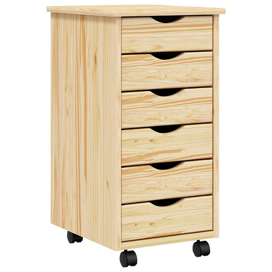 Rolling Cabinet with Drawers MOSS 34 x 39 x 65.5 cm
