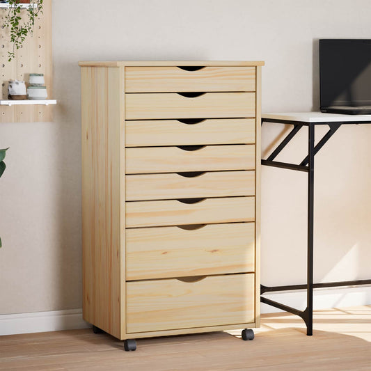 Rolling Cabinet with Drawers MOSS 53 x 39 x 103 cm