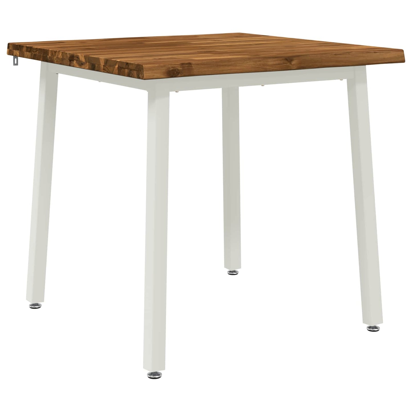60 x 55 x 75 cm Solid Acacia Wood Natural and White Rectangular