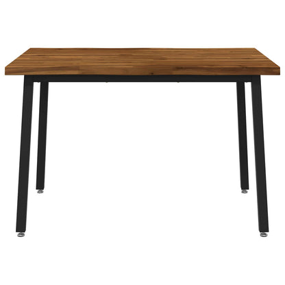 110 x 55 x 75 cm Solid Acacia Wood Natural and Black