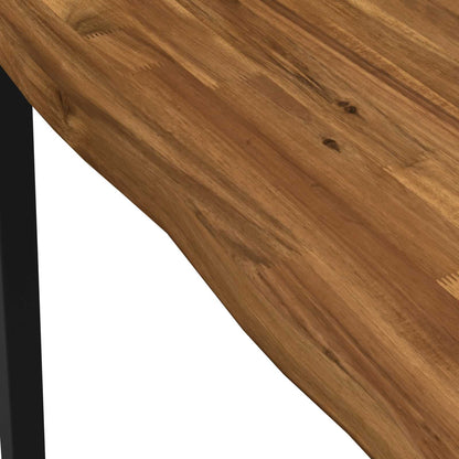 70 x 70 x 75 cm Solid Acacia Wood Natural and Black Square