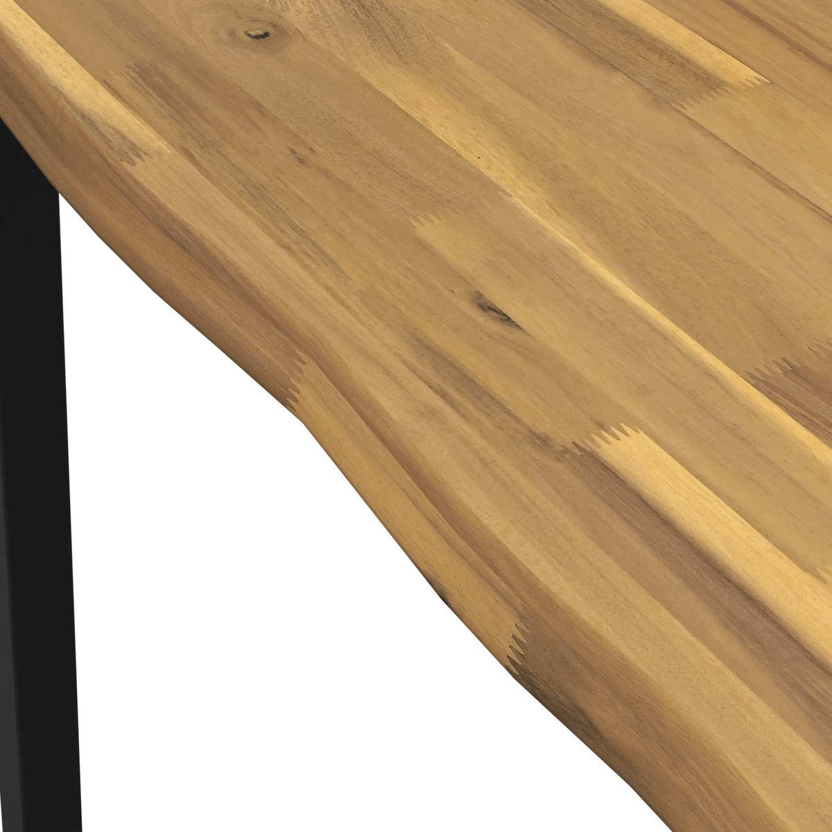 70 x 70 x 75 cm Solid Acacia Wood White and Black Square