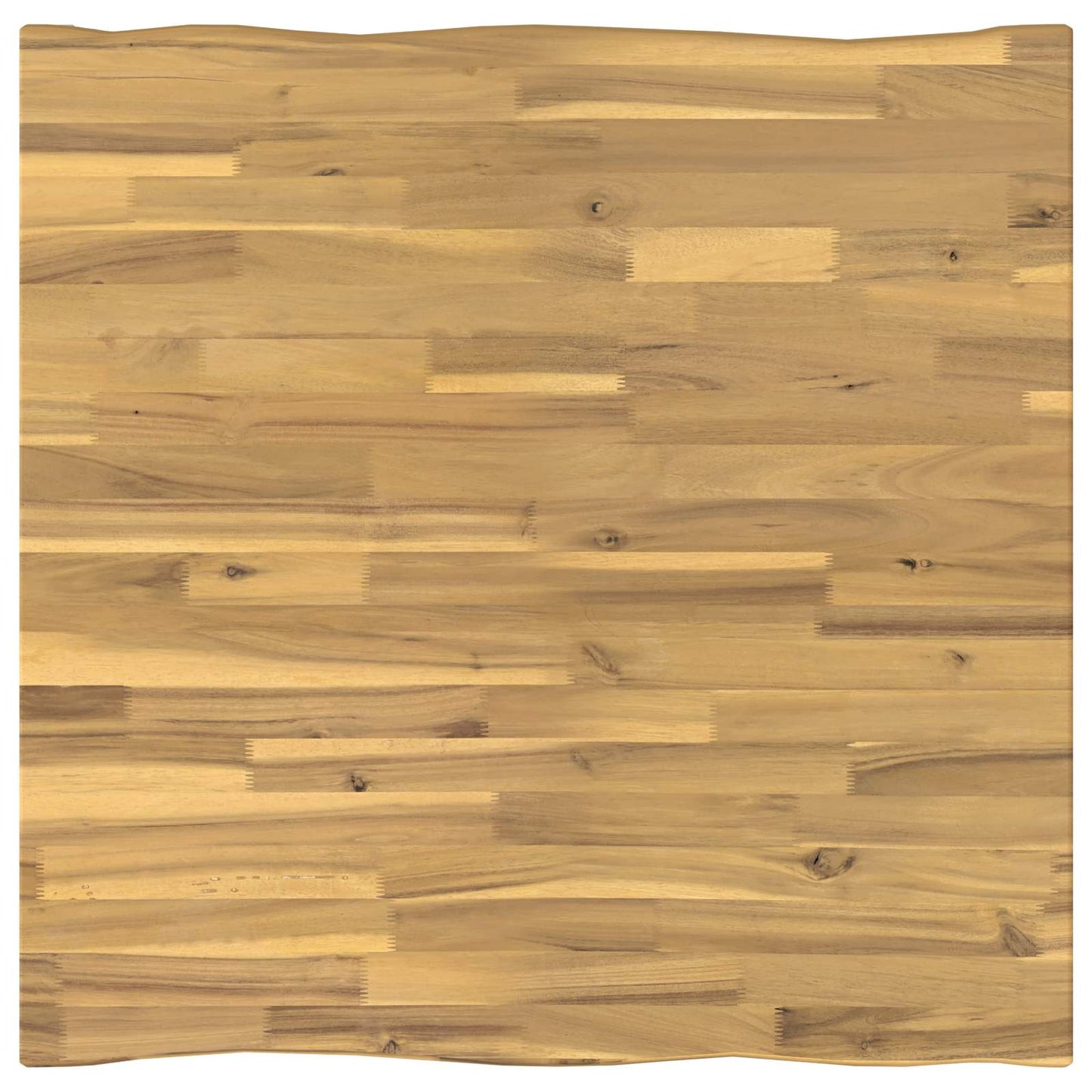 70 x 70 x 75 cm Solid Acacia Wood White and Black Square