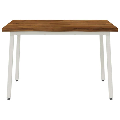 120 x 70 x 75 cm Solid Acacia Wood Natural and White
