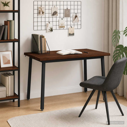 120 x 80 x 75 cm Solid Acacia Wood Dark Brown and Black
