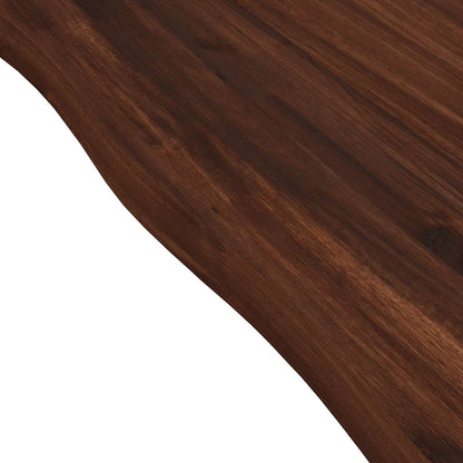 120 x 80 x 75 cm Solid Acacia Wood Dark Brown and White