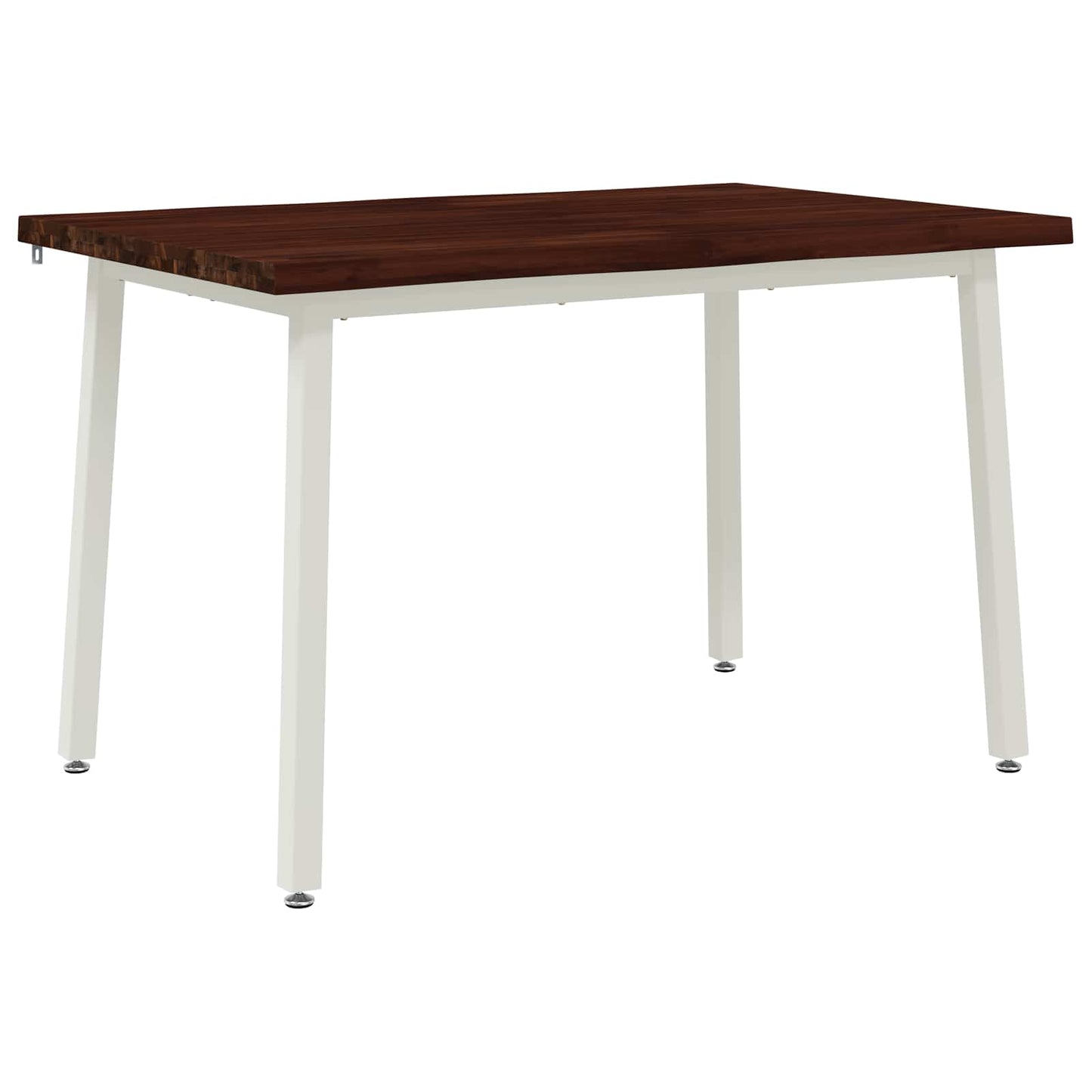 120 x 80 x 75 cm Solid Acacia Wood Dark Brown and White