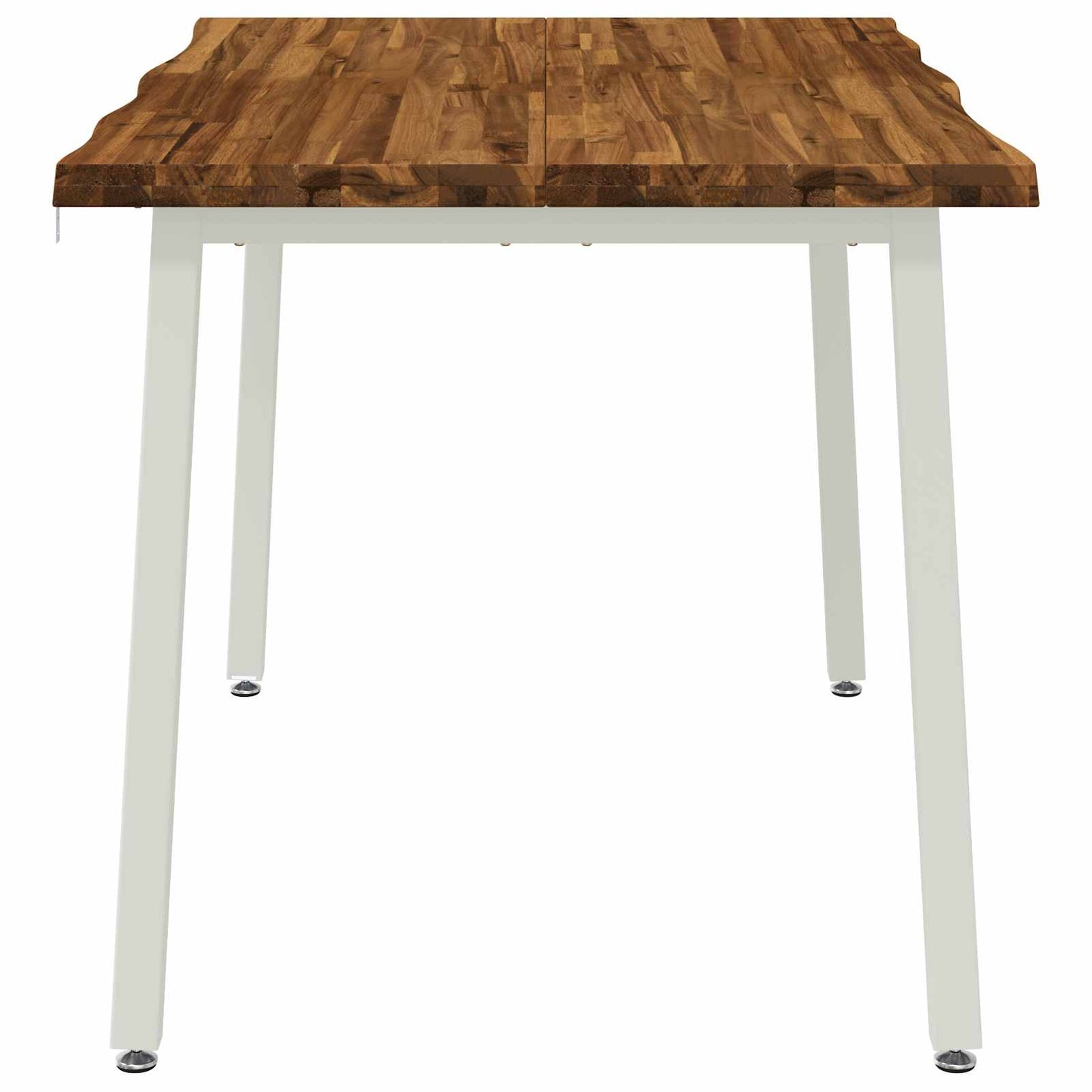 120 x 80 x 75 cm Solid Acacia Wood Natural and White