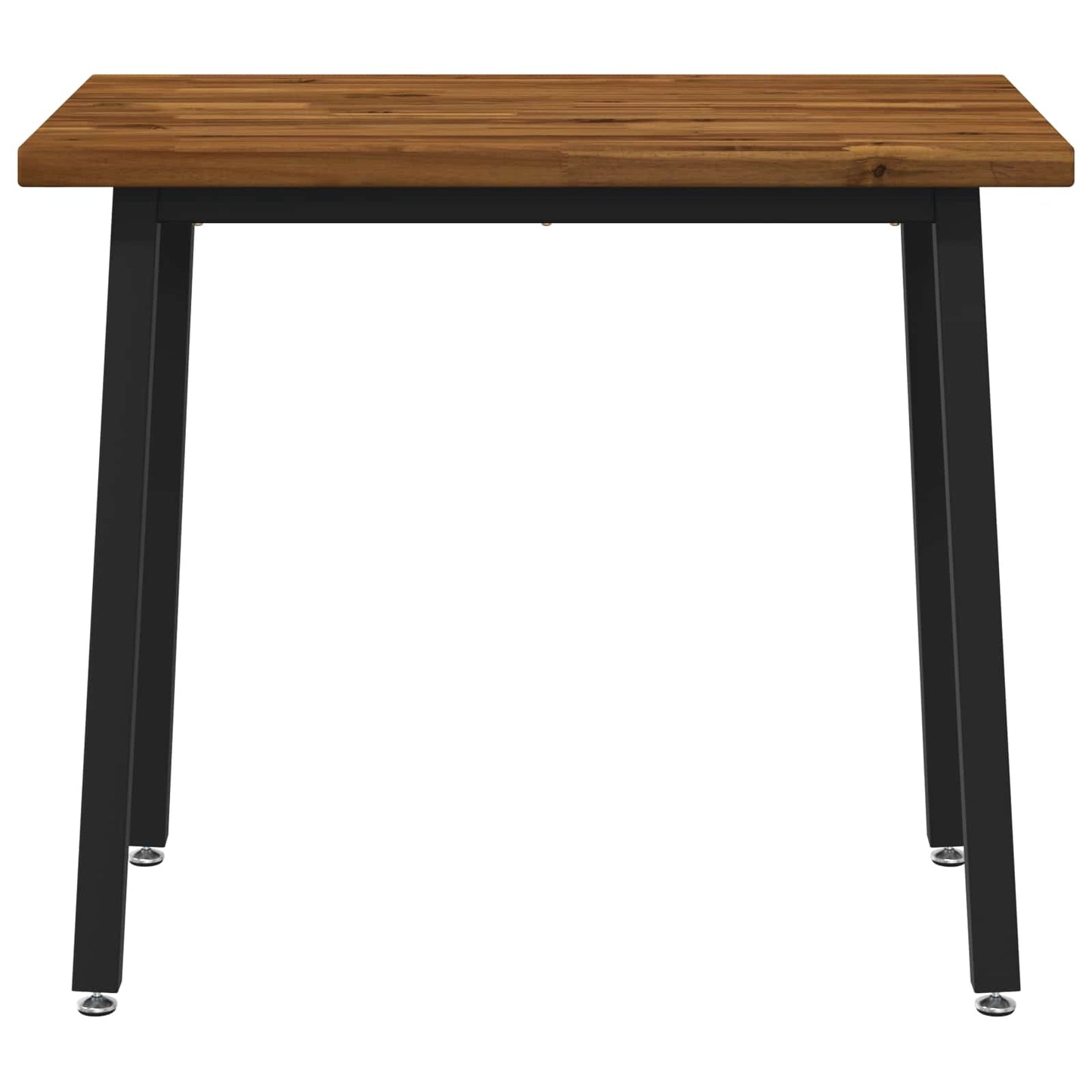 110 x 55 x 75 cm Solid Acacia Wood Natural and Black