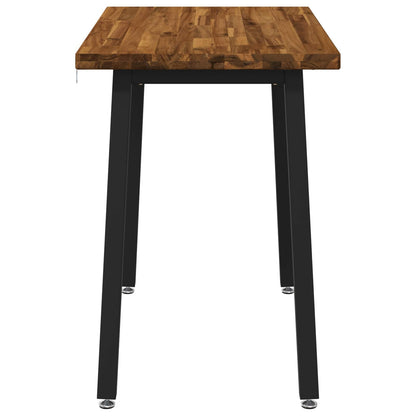110 x 55 x 75 cm Solid Acacia Wood Natural and Black