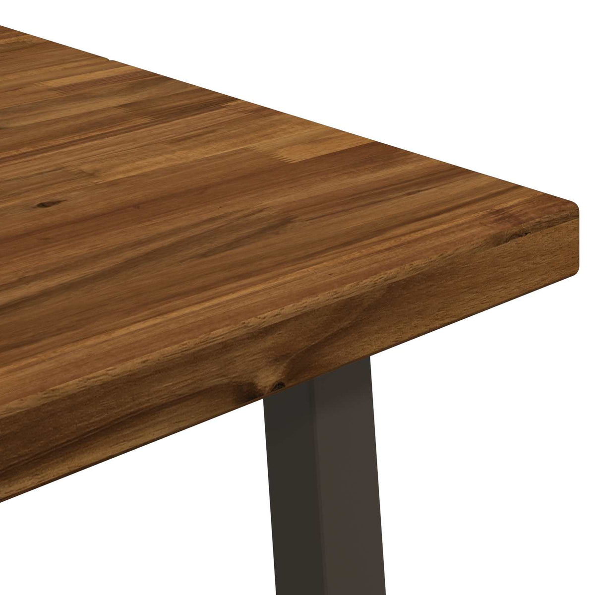 110 x 55 x 75 cm Solid Acacia Wood Natural and Coffee