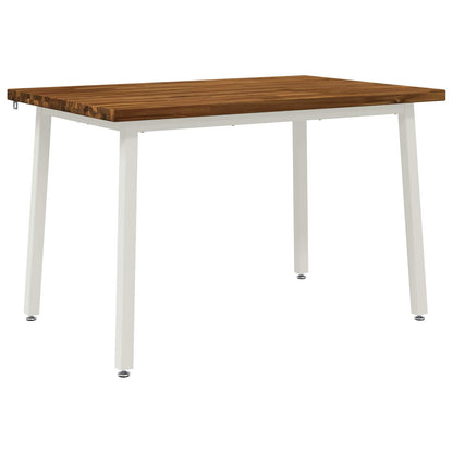 120 x 70 x 75 cm Solid Acacia Wood Natural and White