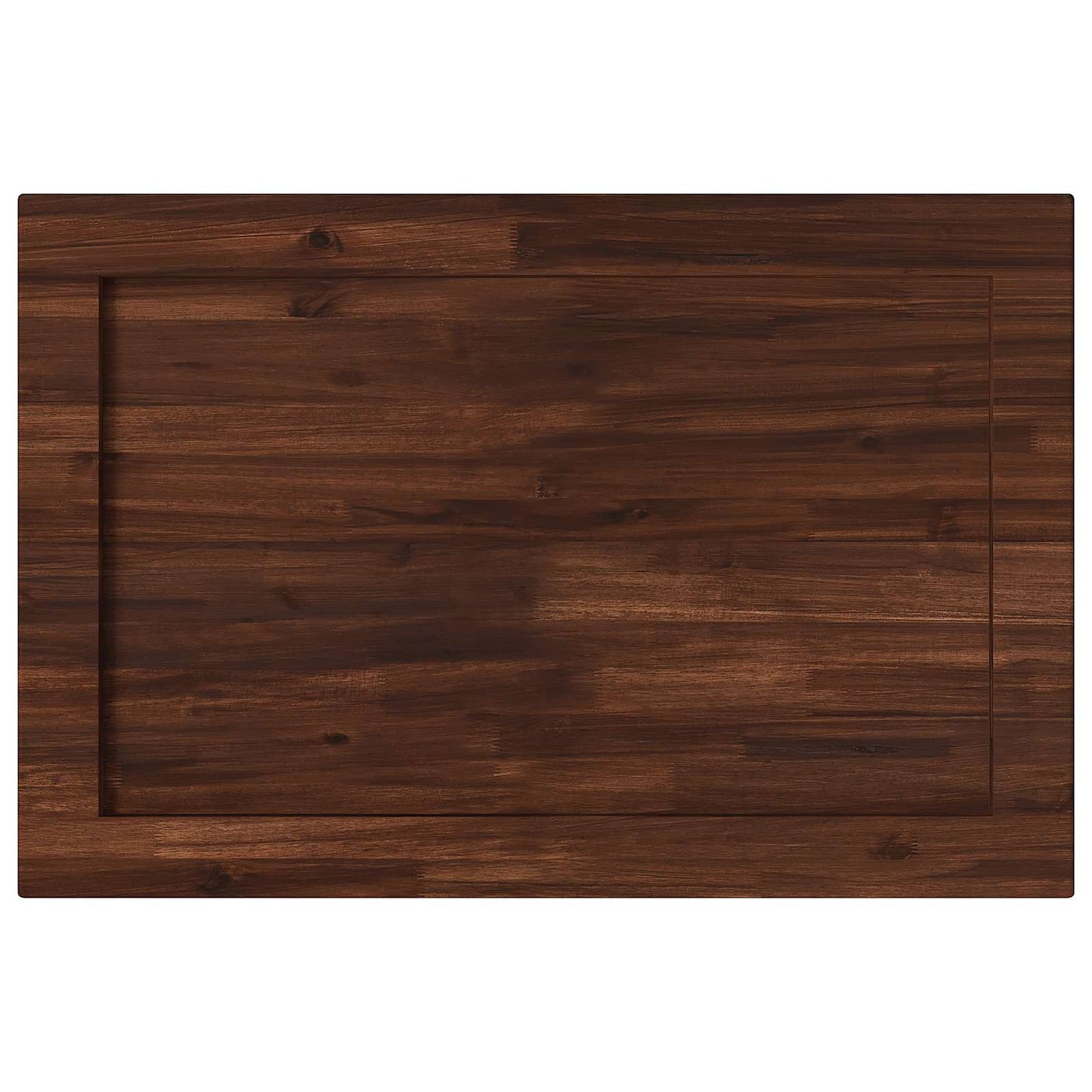 Rectangular Table Top 80 x 60 x 3.5 cm Rectangular Dark Brown