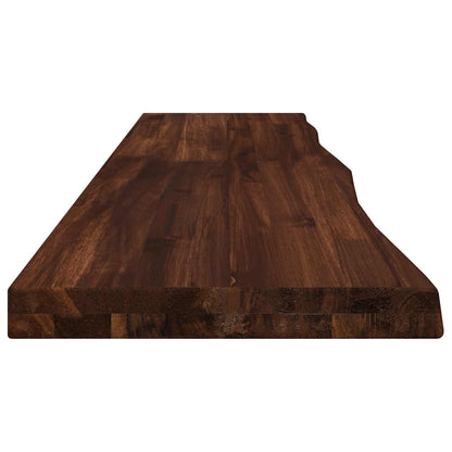Live Edge Table Top 130 x 30 x 3.5 cm Rectangular Dark Brown