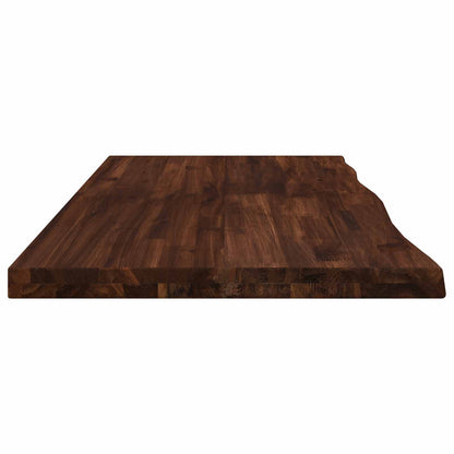 Live Edge Table Top 120 x 40 x 3.5 cm Rectangular Dark Brown