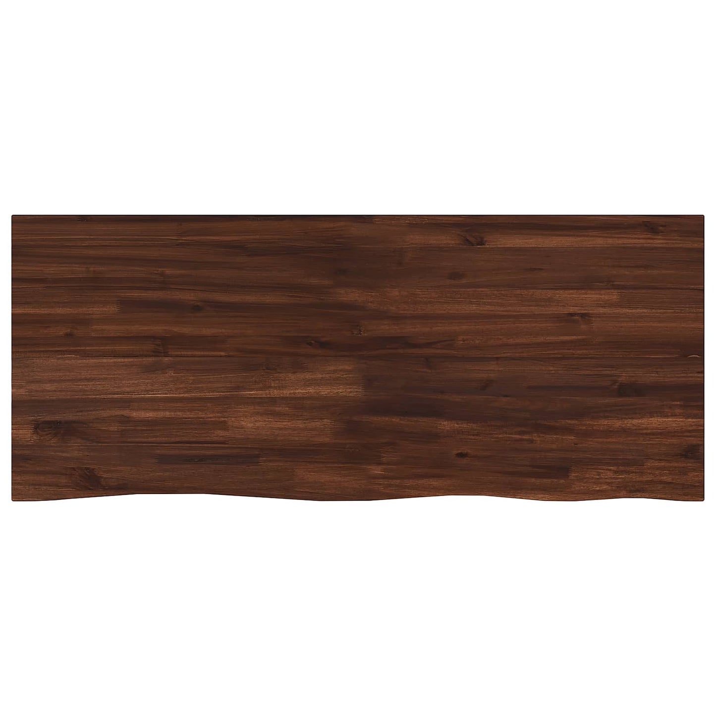 Live Edge Table Top 120 x 40 x 3.5 cm Rectangular Dark Brown