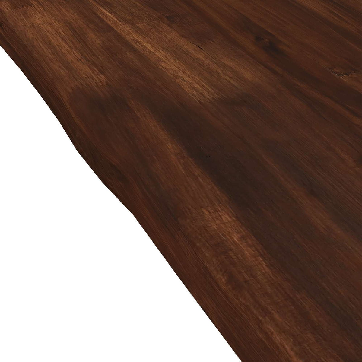Live Edge Table Top 80 x 50 x 3.5 cm Rectangular Dark Brown