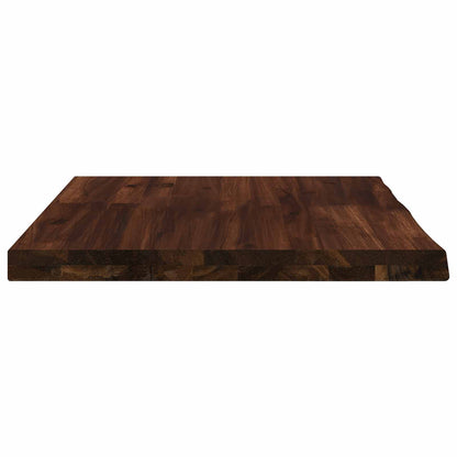 Live Edge Table Top 80 x 50 x 3.5 cm Rectangular Dark Brown