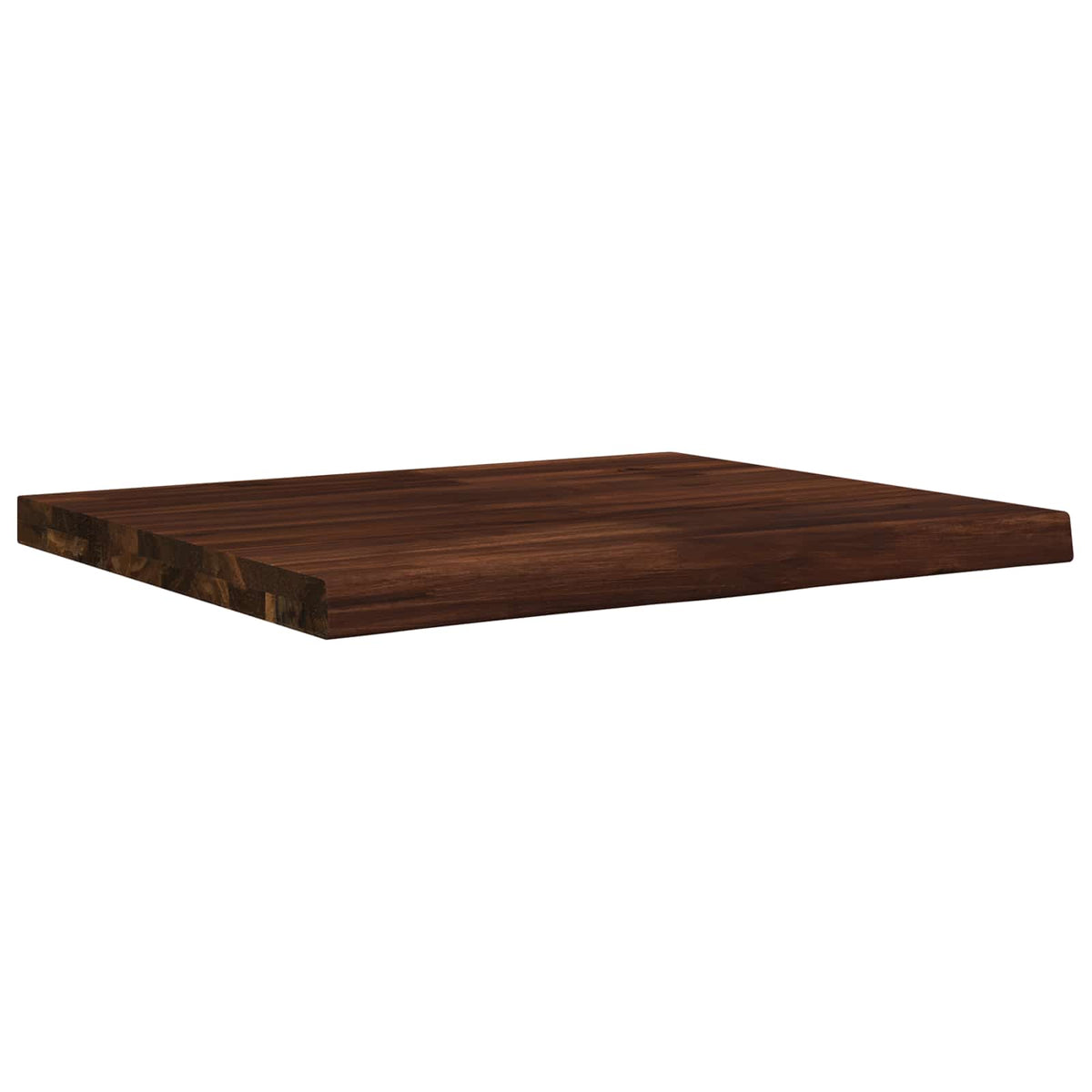 Live Edge Table Top 90 x 50 x 3.5 cm Rectangular Dark Brown
