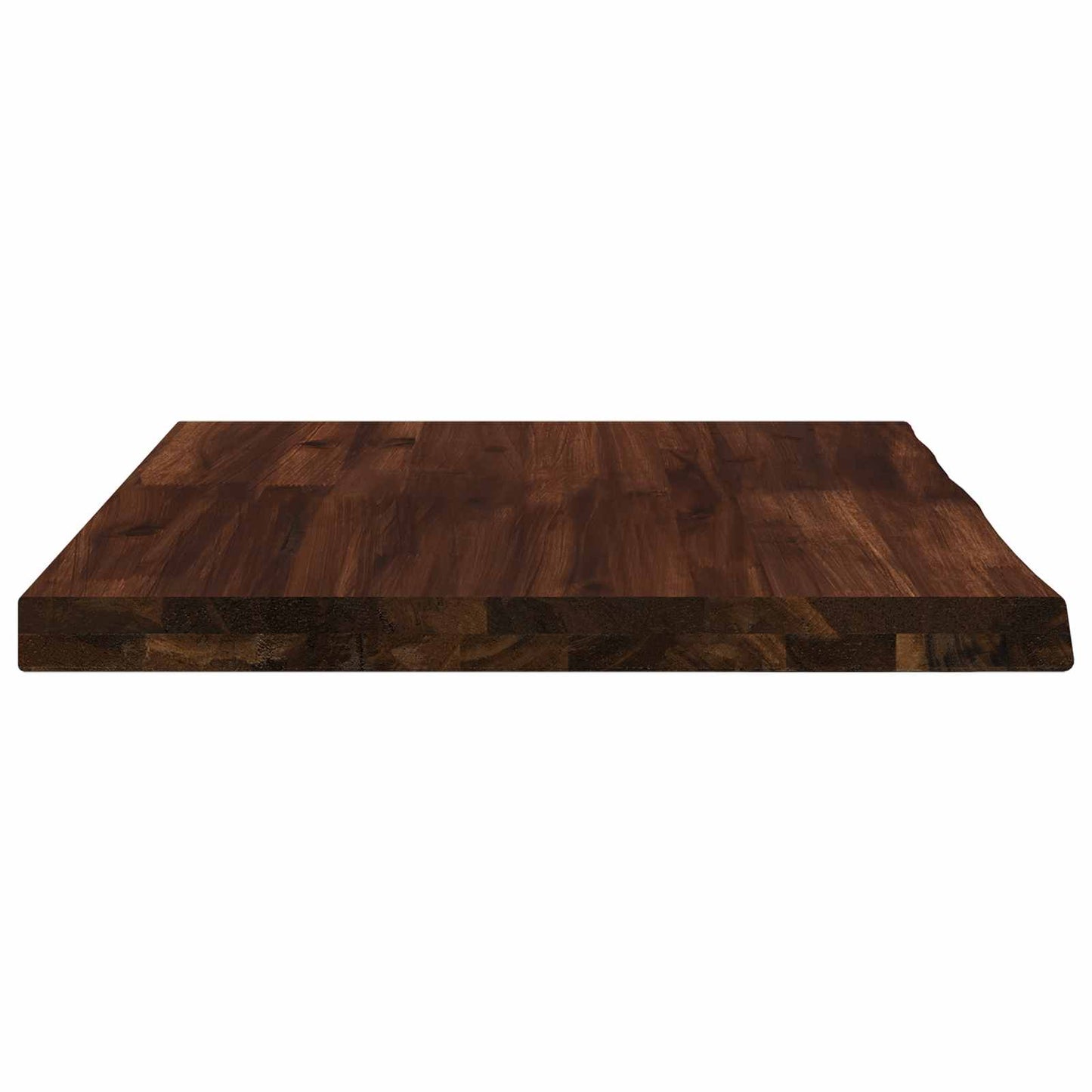 Live Edge Table Top 90 x 50 x 3.5 cm Rectangular Dark Brown