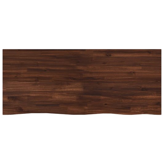 Live Edge Table Top 110 x 50 x 3.5 cm Rectangular Dark Brown