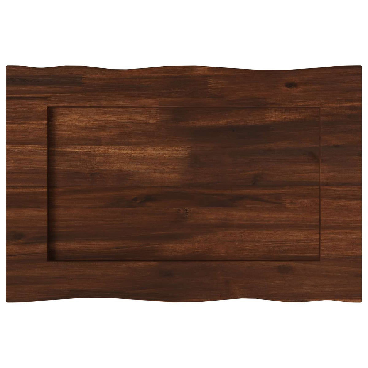 Live Edge Table Top 90 x 40 x 3.5 cm Rectangular Dark Brown