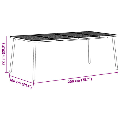 Dining Set 7 pcs Anthracite Steel