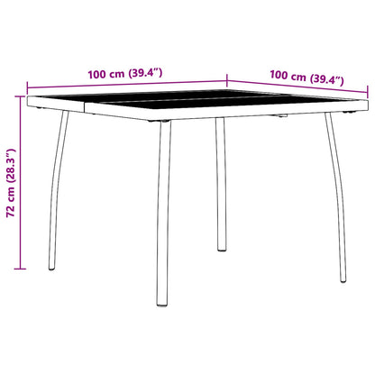 Dining Set 3 pcs Anthracite Steel