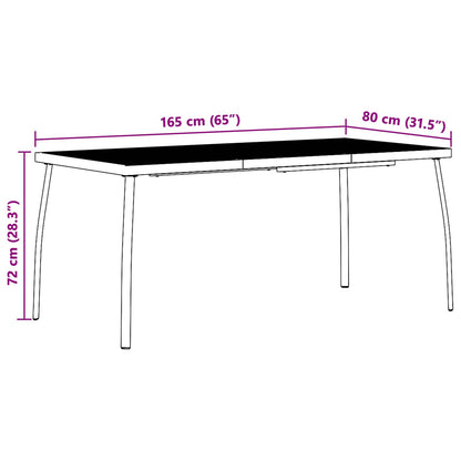 Dining Set 5 pcs Anthracite Steel