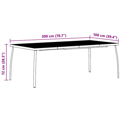 Dining Set 9 pcs Anthracite Steel