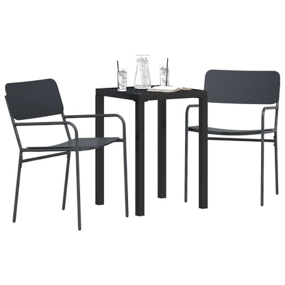 Outdoor Furniture Set 3 pcs Anthracite Steel