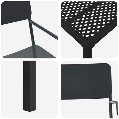 Outdoor Furniture Set 3 pcs Anthracite Steel