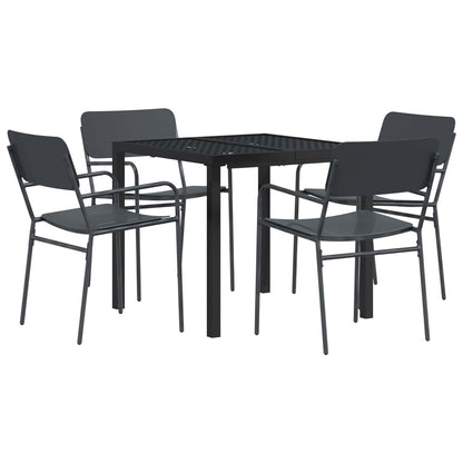 Outdoor Furniture Set 5 pcs Anthracite Steel