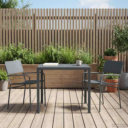 Outdoor Furniture Set 3 pcs Anthracite Steel